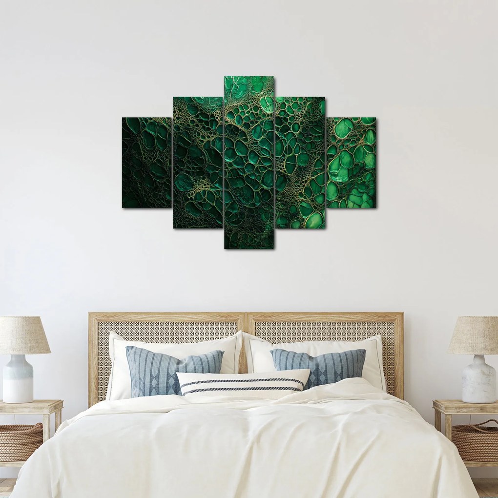 Tablou - Imagine microscopică verde (150x105 cm)