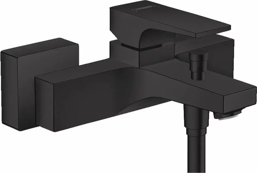 Baterie cada - dus Hansgrohe Metropol negru mat 18 cm