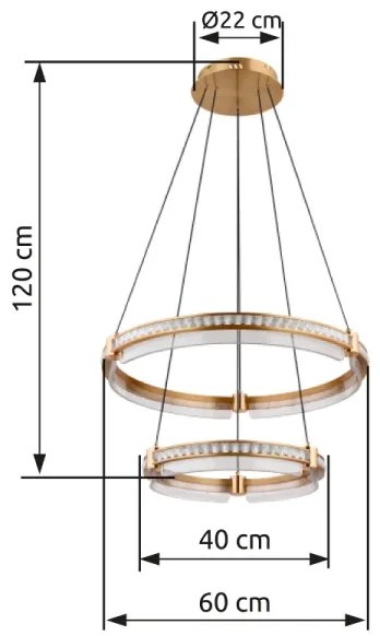 Globo 67196-78H - Lustr LED reglabil BLONDIE LED/78W/230V cu DO