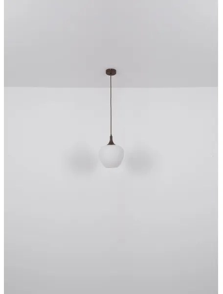 Lustră pe cablu MAXY 1xE27/60W/230V alb/maro Globo 15548H1C