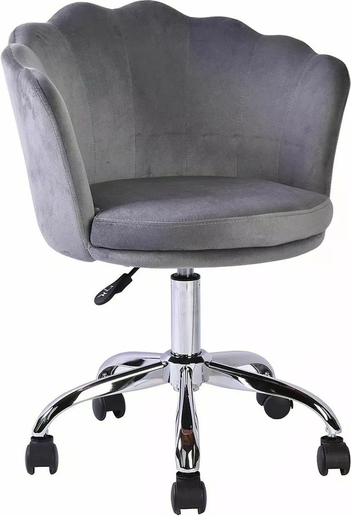 Scaun de birou ROSE VELVET, gri