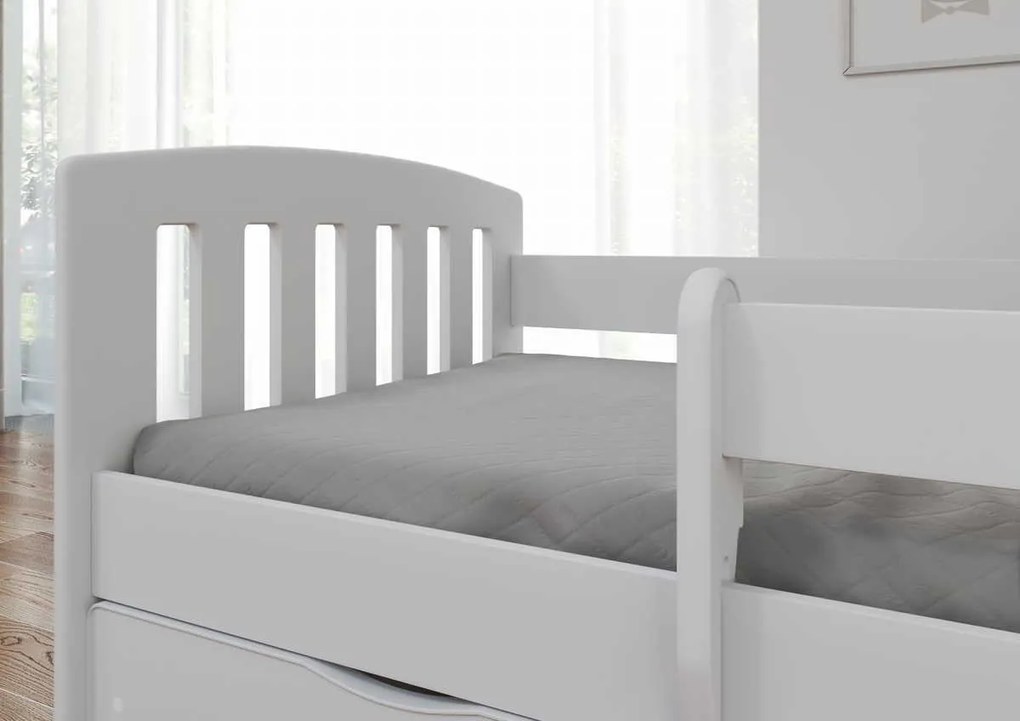 Pat Classic pentru copii - alb 160x80 cm pat fără spațiu de depozitare