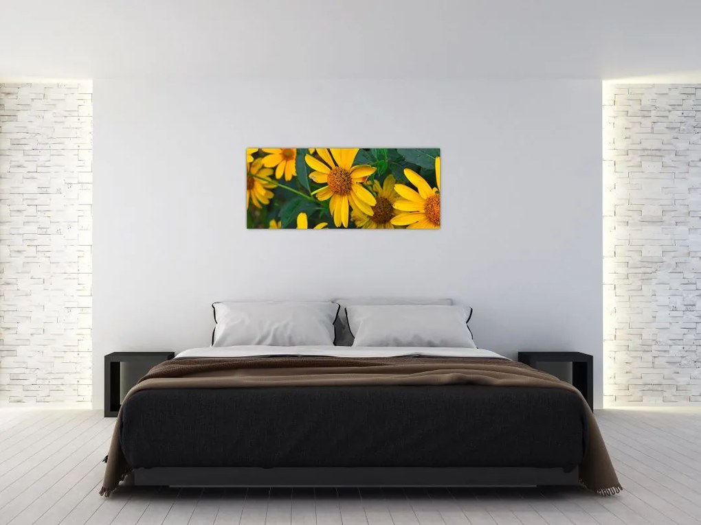 Tablou cu flori galbene (120x50 cm)