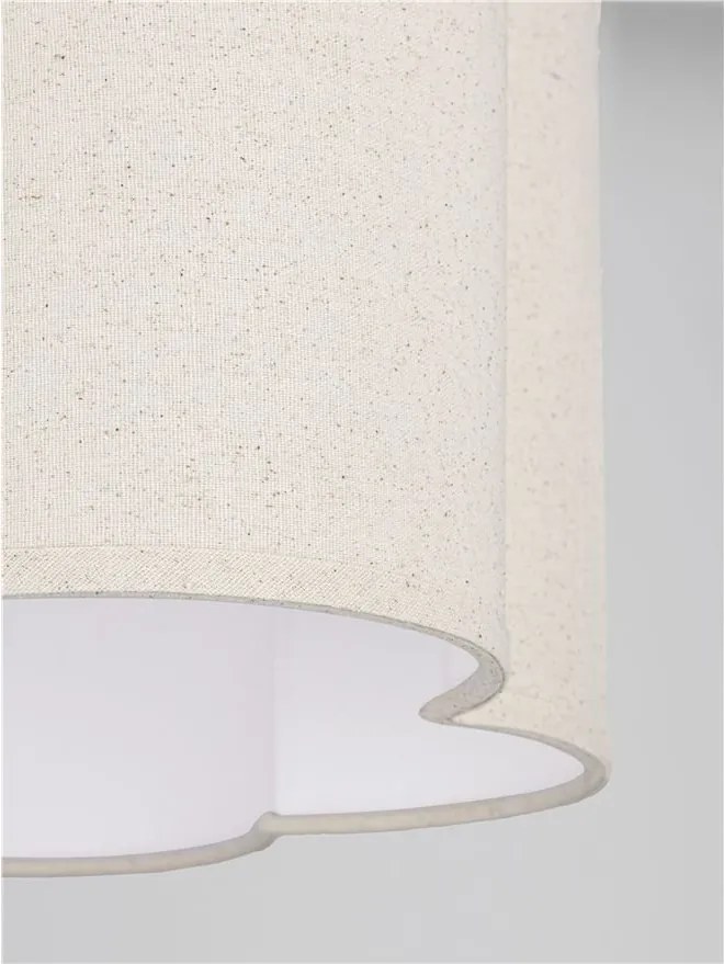 Lustra suspendata cu abajur textil bej BLOOSY