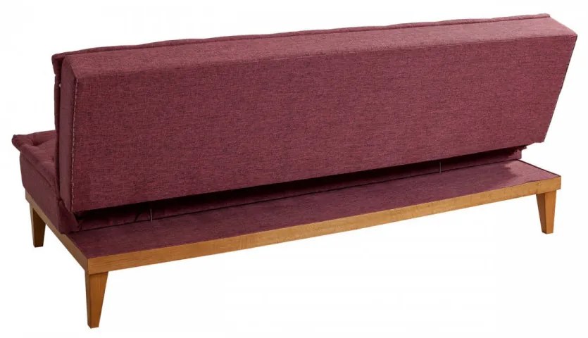 Set Canapea si Fotoliu, Lemn Solid, Fuoco, 2 Piese, Rosu Bordo