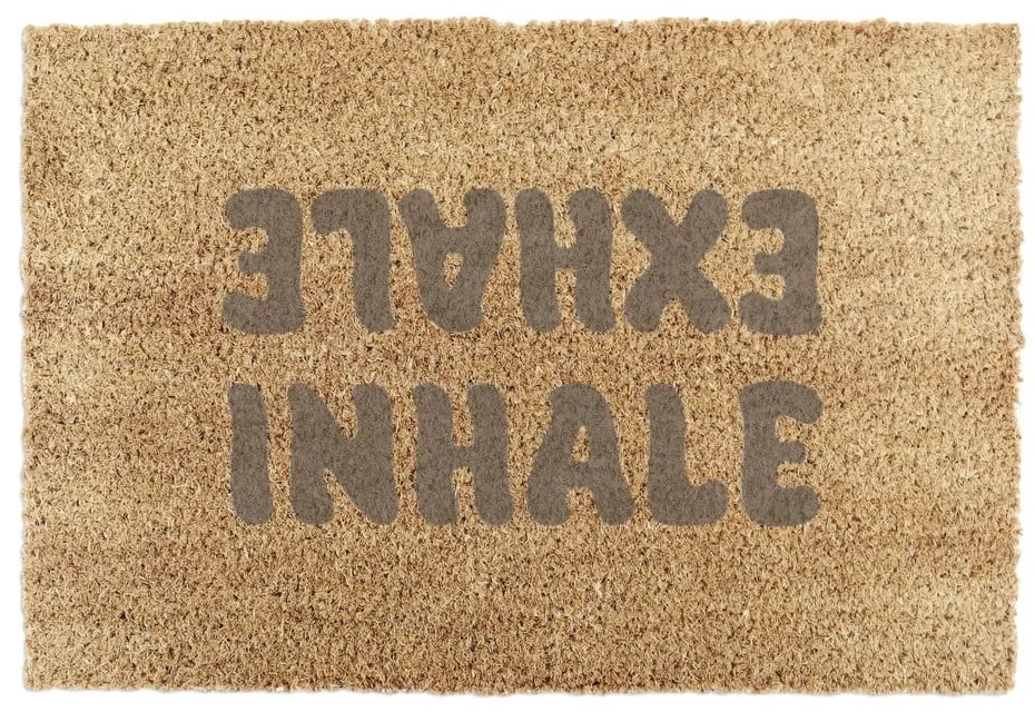 Covoraș de intrare din fibre de nucă de cocos 60x90 cm Inhale Exhale – Artsy Doormats