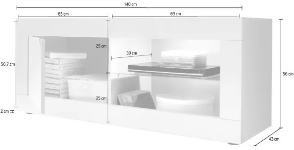 Comodă TV NERILA albă