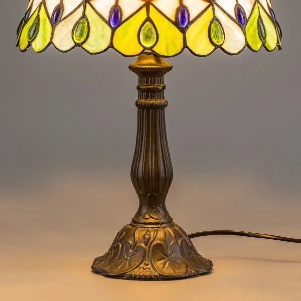 Brilagi - Lampă de masă Tiffany MARGARET, cu vitralii, 1xE27/40W/230V