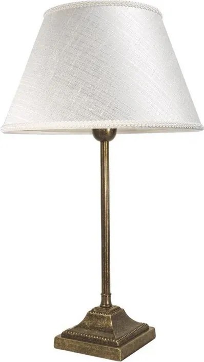 Veioza, Lampa de masa cu abajur elegant Ivory Striped Medium