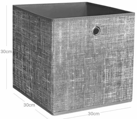 Set de 6 cutii de depozitare CURAN, gri