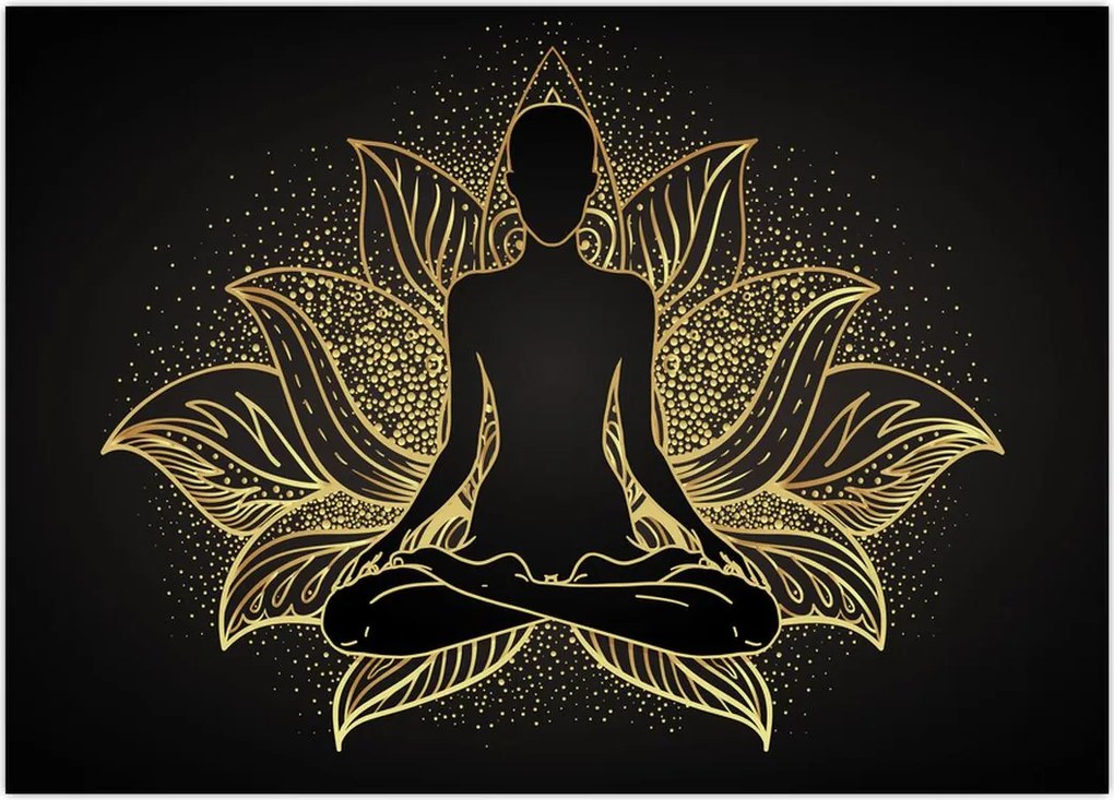 Tablou - Silueta într-o floare de lotus (70x50 cm)