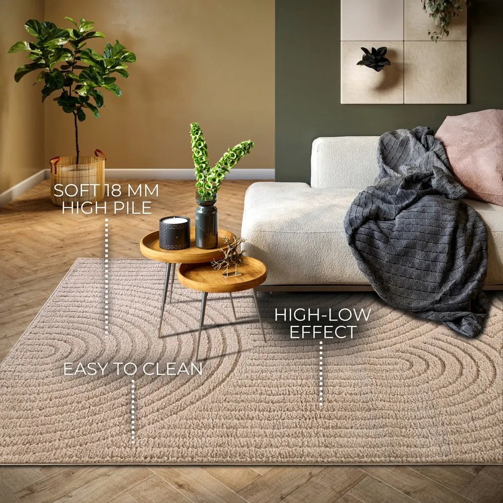 Covor taupe 200x280 cm Panglao New York Taupe – Elle Decoration