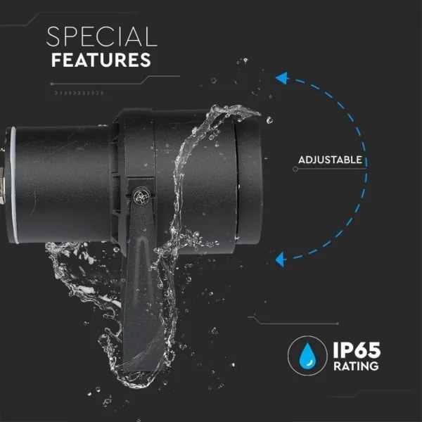 Lampă LED de exterior LED/12W/100-240V IP65 negru, lumină verde