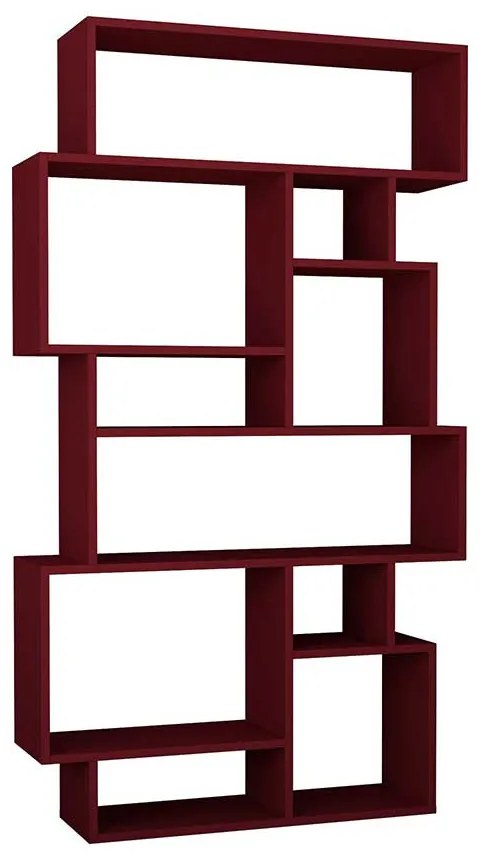 ETAJERA ALBERT, 96X25.5X168.5 CM, BORDO, PAL MELAMINAT 18 MM