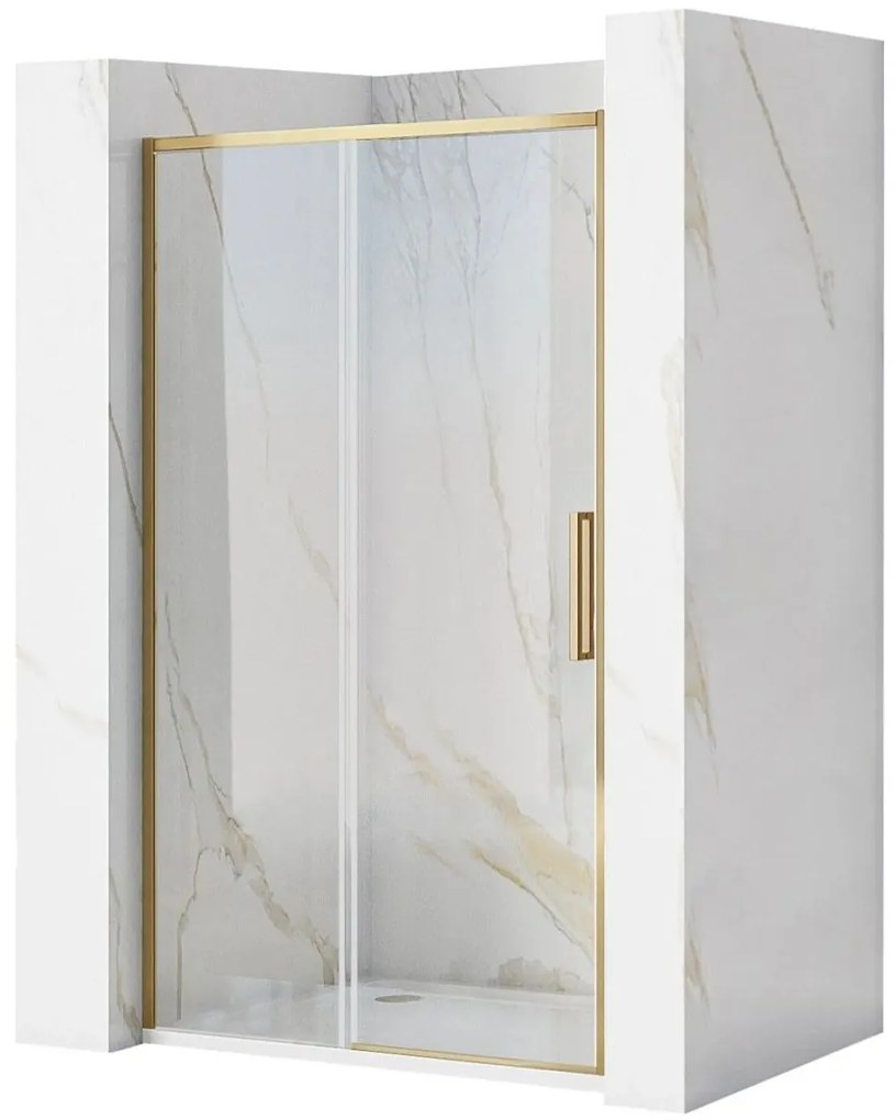 Rea Rapid Slide usi de dus 130 cm culisanta auriu periat sticla transparenta REA-K8590