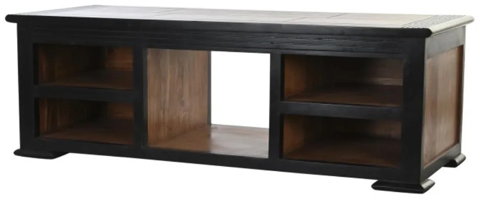 Comoda TV, neagra, din lemn de acacia, Serafina