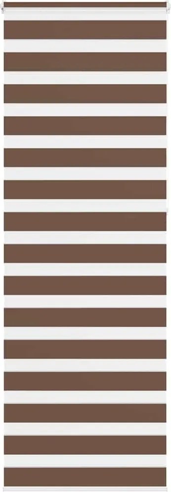 vidaXL Jaluzea tip zebra maro lățime țesătură 80,9 cm poliester