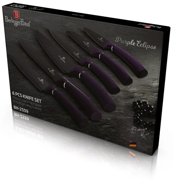 Set de cutite 6 piese Purple Berlinger Haus BH 2559