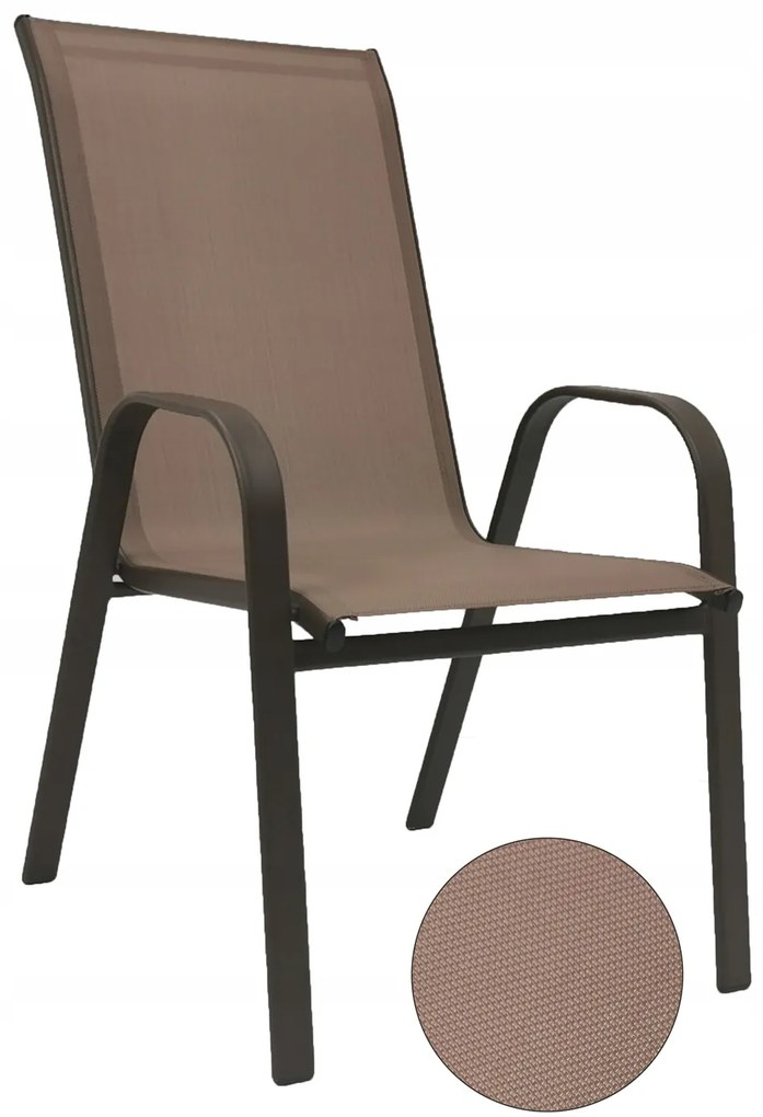 Set 4 bucati scaune de gradina TAVERNO maro/negru