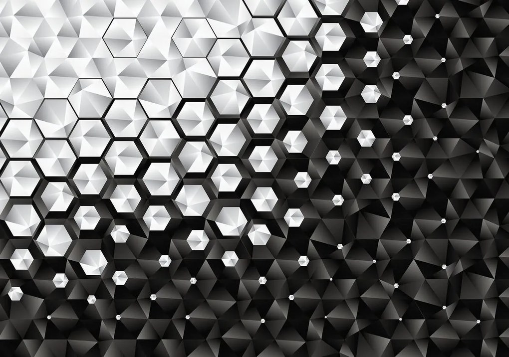 Fototapet - 3D  hexagon (254x184 cm)