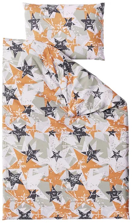 Lenjerie de pat din bumbac BROWN STARS alb Dimensiune lenjerie de pat: 70 x 90 cm | 140 x 200 cm