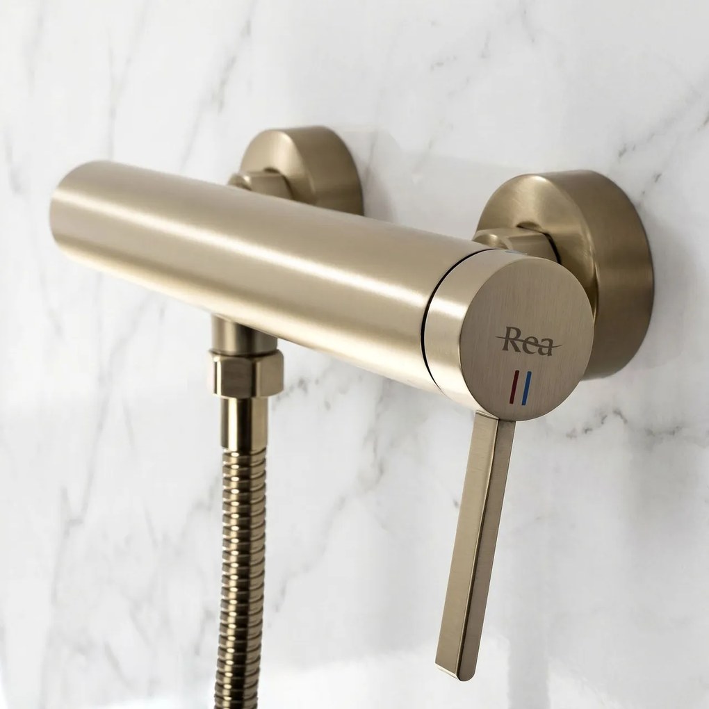 Baterie de duș REA Rivo Brush Gold