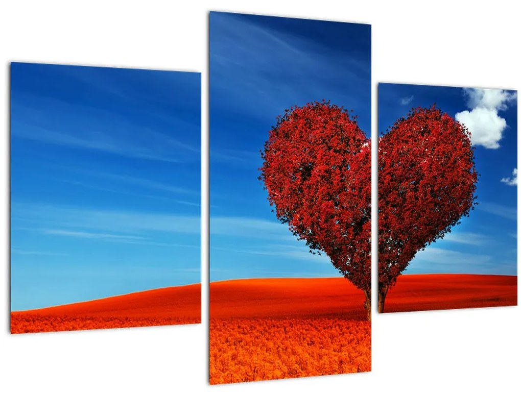 Tablou - Inimă din copac (90x60 cm)