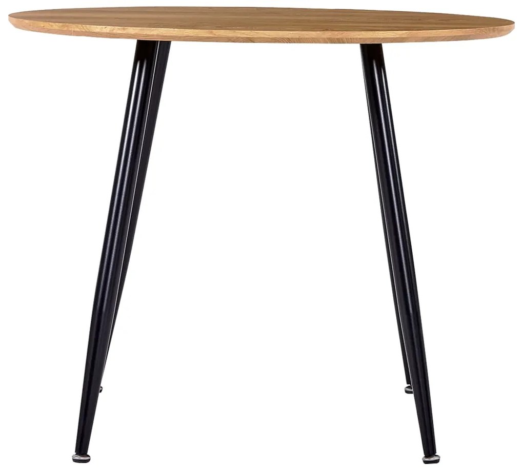 248300 vidaXL Masă de bucătărie, stejar și negru, 90 x 73,5 cm, MDF