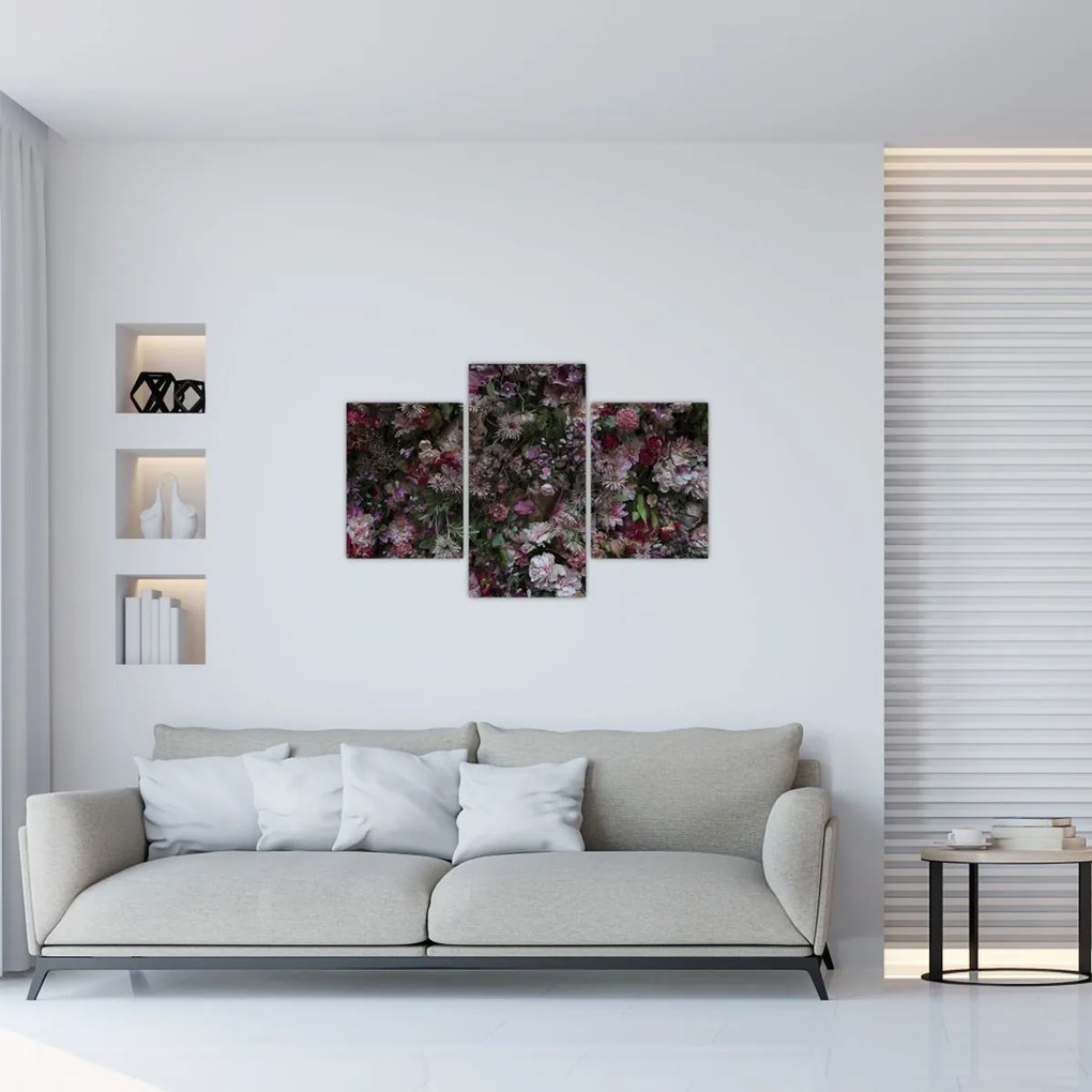 Tablou - Perete de flori (90x60 cm)