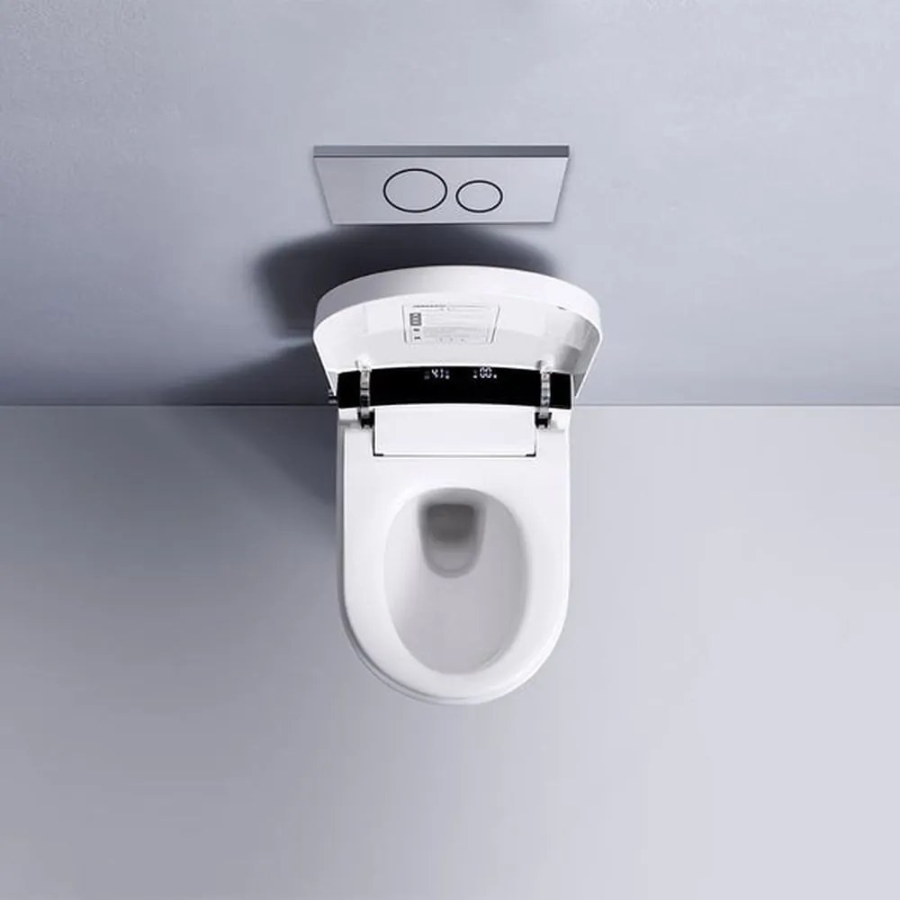 Toaleta inteligenta suspendata cu functie bideu cu functii multiple, Smart Foglia Alb