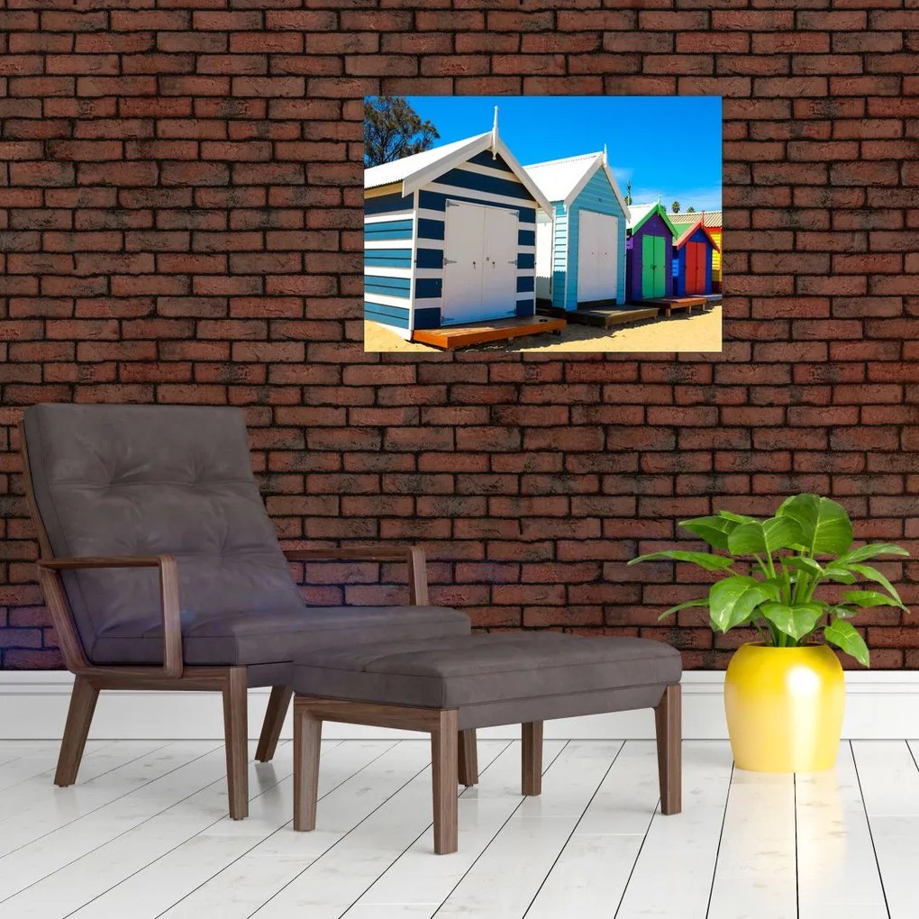 Tablou - Plaja Brighton, Melbourne, Australia (70x50 cm)