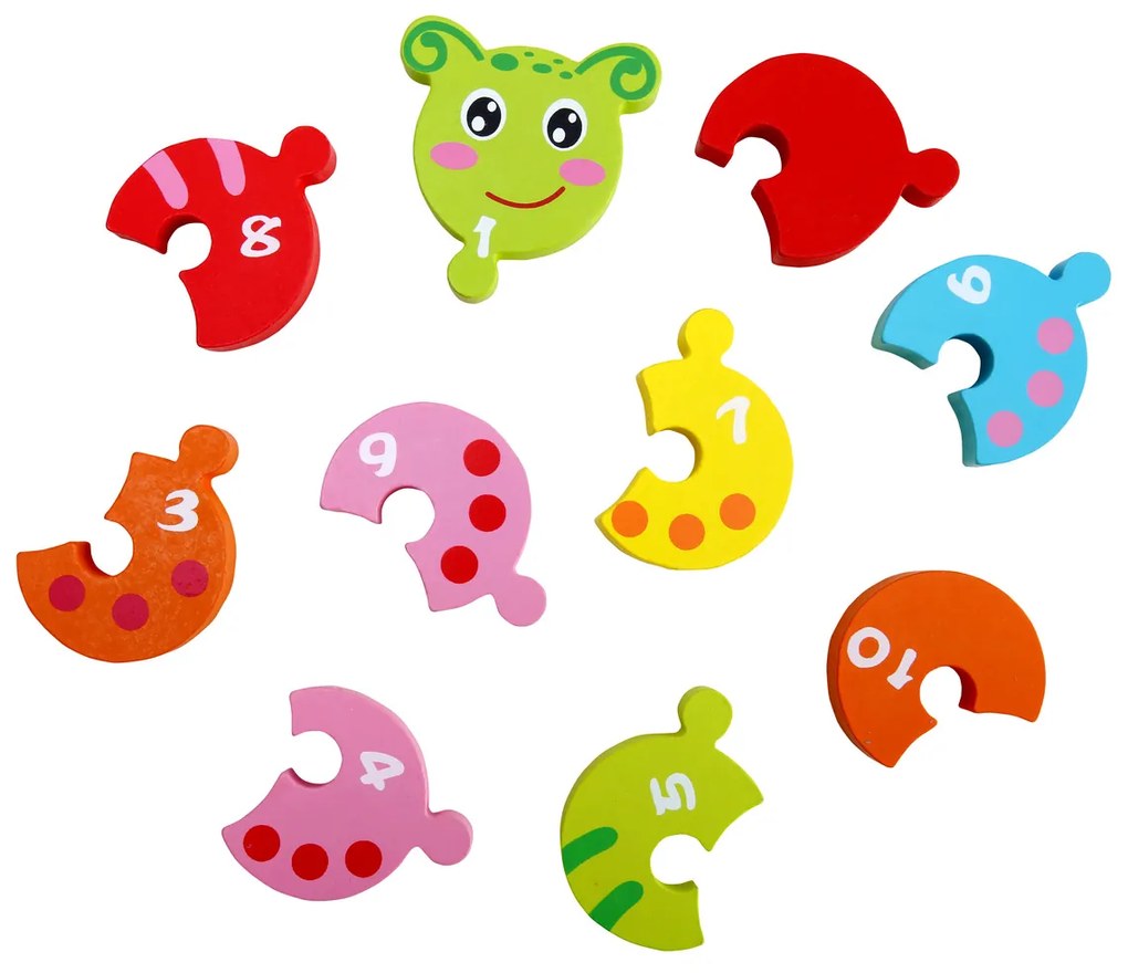 Bino Puzzle cu numere - vierme de pământ