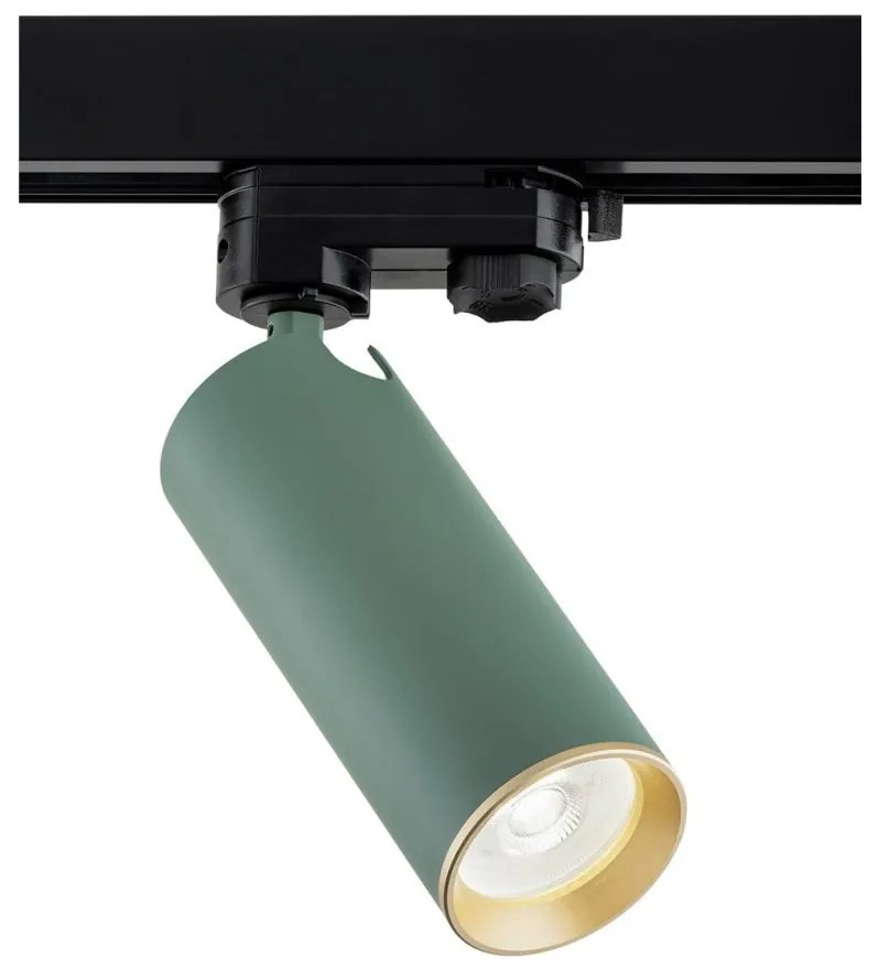 Spot pe sina TORELLO verde / Accesoriu pentru sinele trifazate ARGON T-RACK