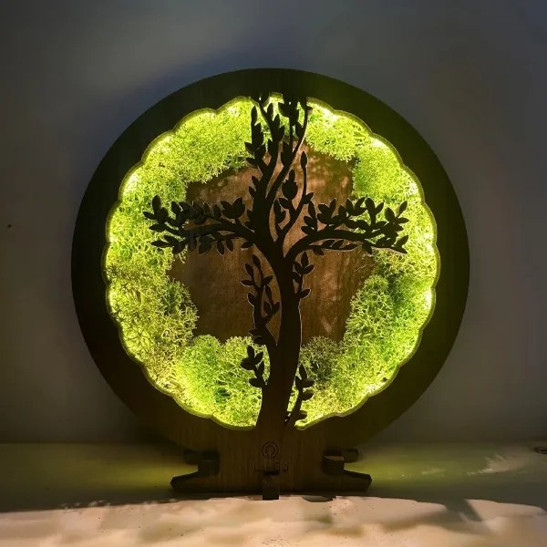 Li-Go 23622/DUB2 - Decorațiune LED de masă reglabilă LED/12W/230V 20x22 cm stejar