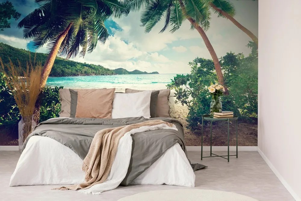 Fototapet apus pe insula Seychelles