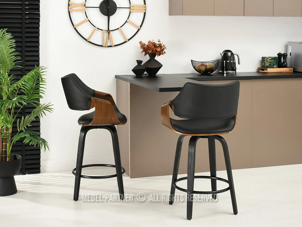 Scaun Rolf H (nuc închis + negru). 1110736