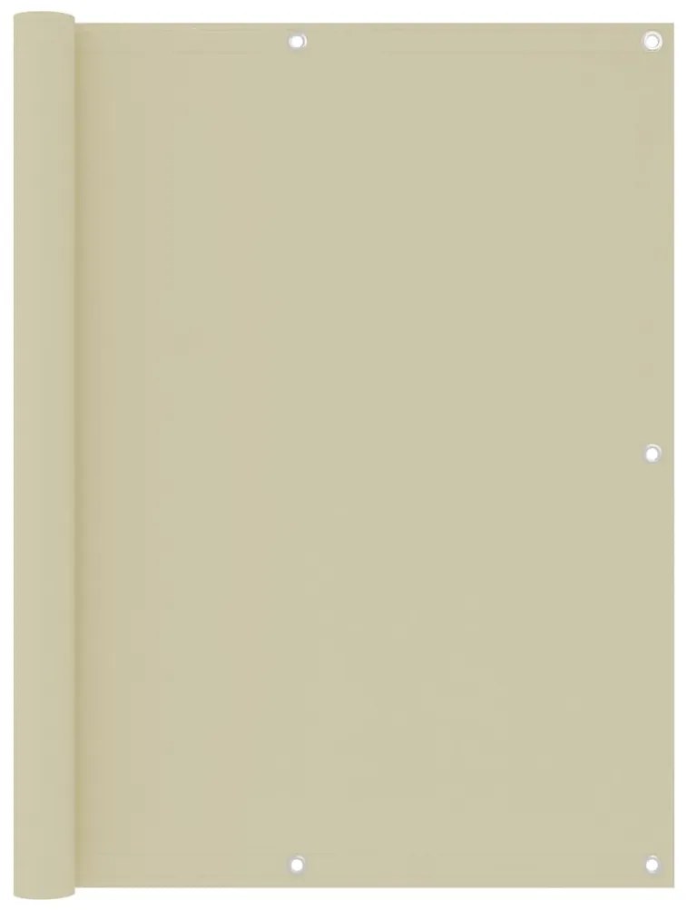 vidaXL Paravan de balcon, crem, 120 x 500 cm, țesătură oxford