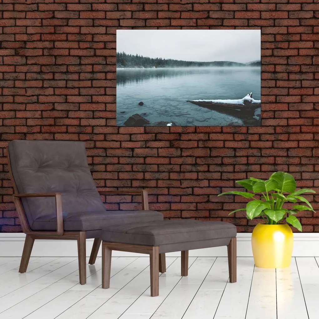 Tablou - lacul nordic înghețat (90x60 cm)
