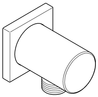 GROHE 27076000 - Cot de perete RAINSHOWER, crom lucios