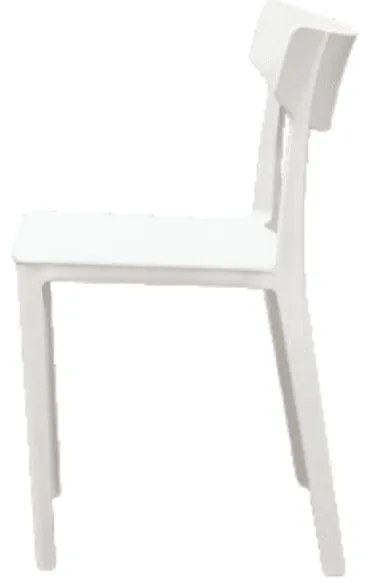 SCAUN METRO -POLIPROPILENA-HORECA - ALB