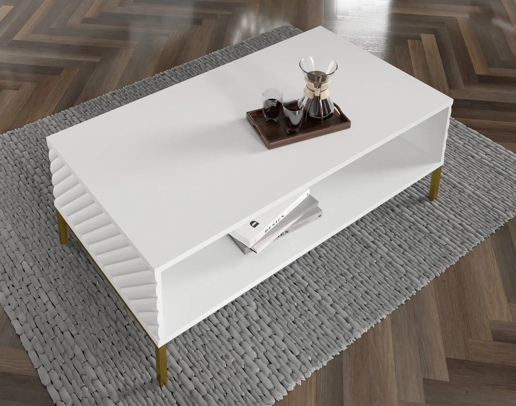 Masă de cafea Surfy 3D (Alb). 1125121