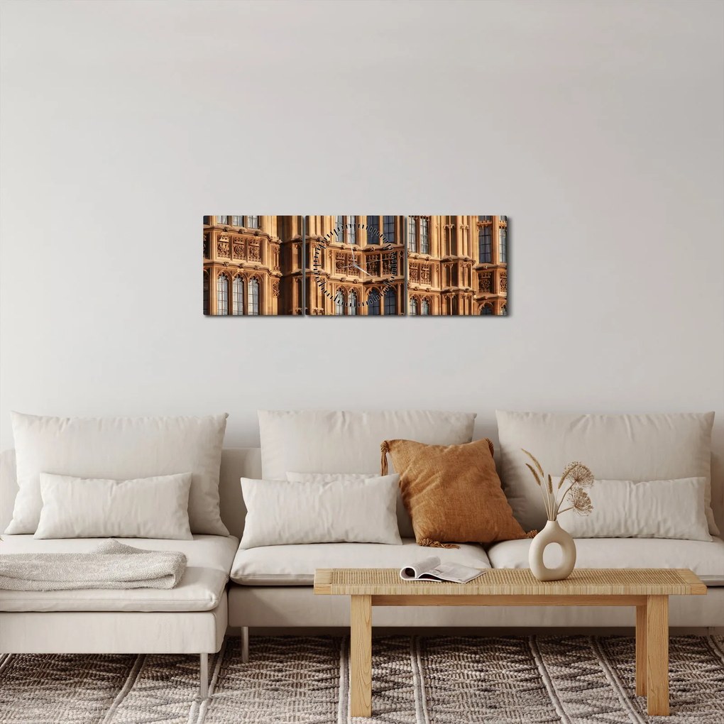Tablou - Detaliu al clădirii (cu ceas) (90x30 cm)