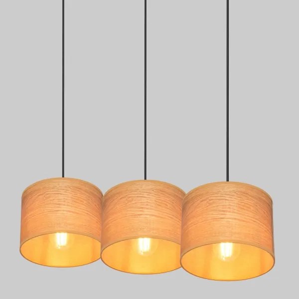 Lustră pe cablu ALBA 3xE27/15W/230V maro/negru