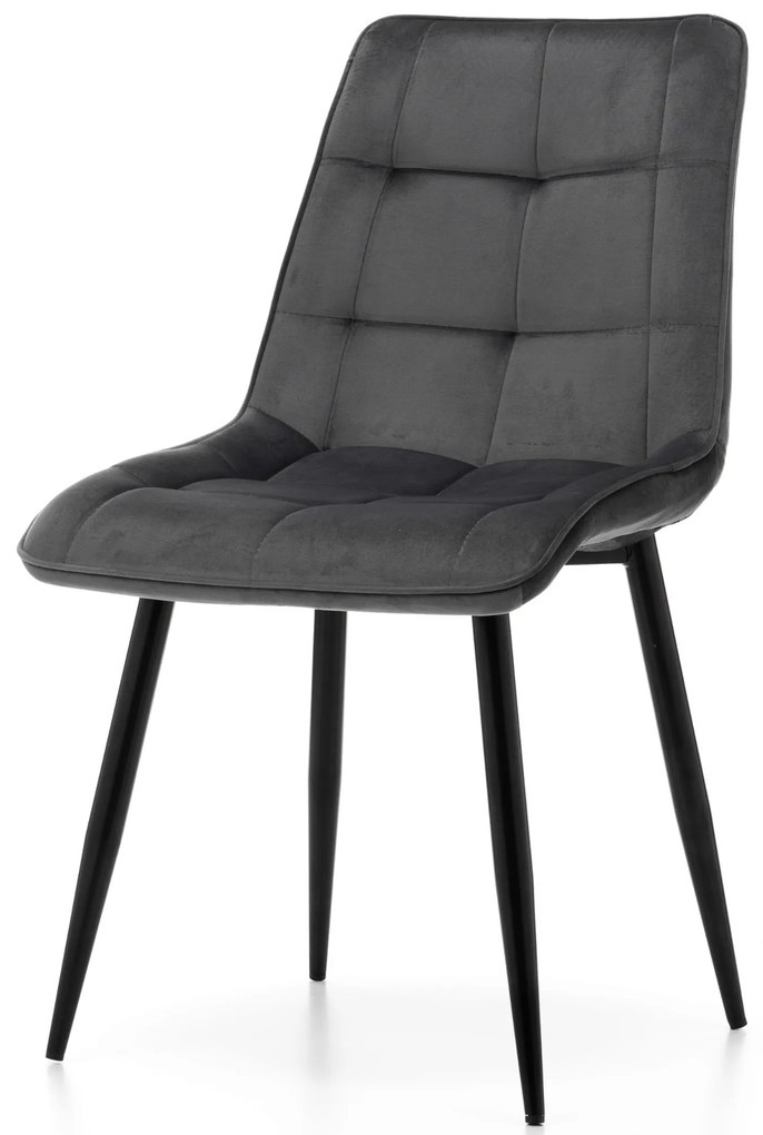 JAKS SCAUN DE SUFRAGERIE CHIC VELVET GRI ÎNCHIS