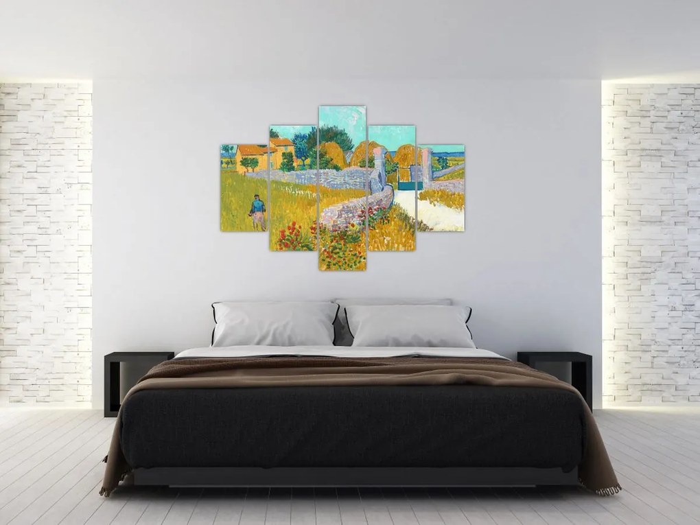 Tablou - Vincent van Gogh, Farmhouse in Provence, reproducere (150x105 cm)