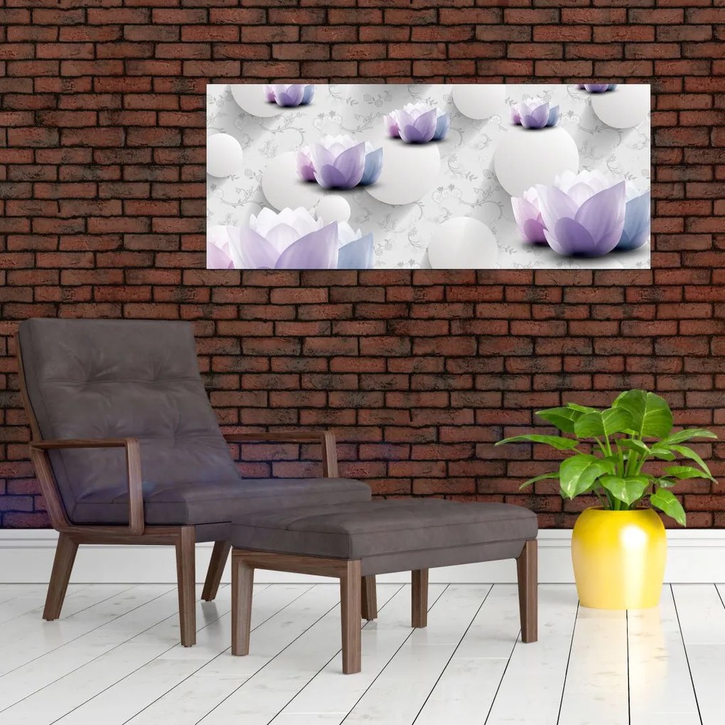 Tablou cu flori (120x50 cm)