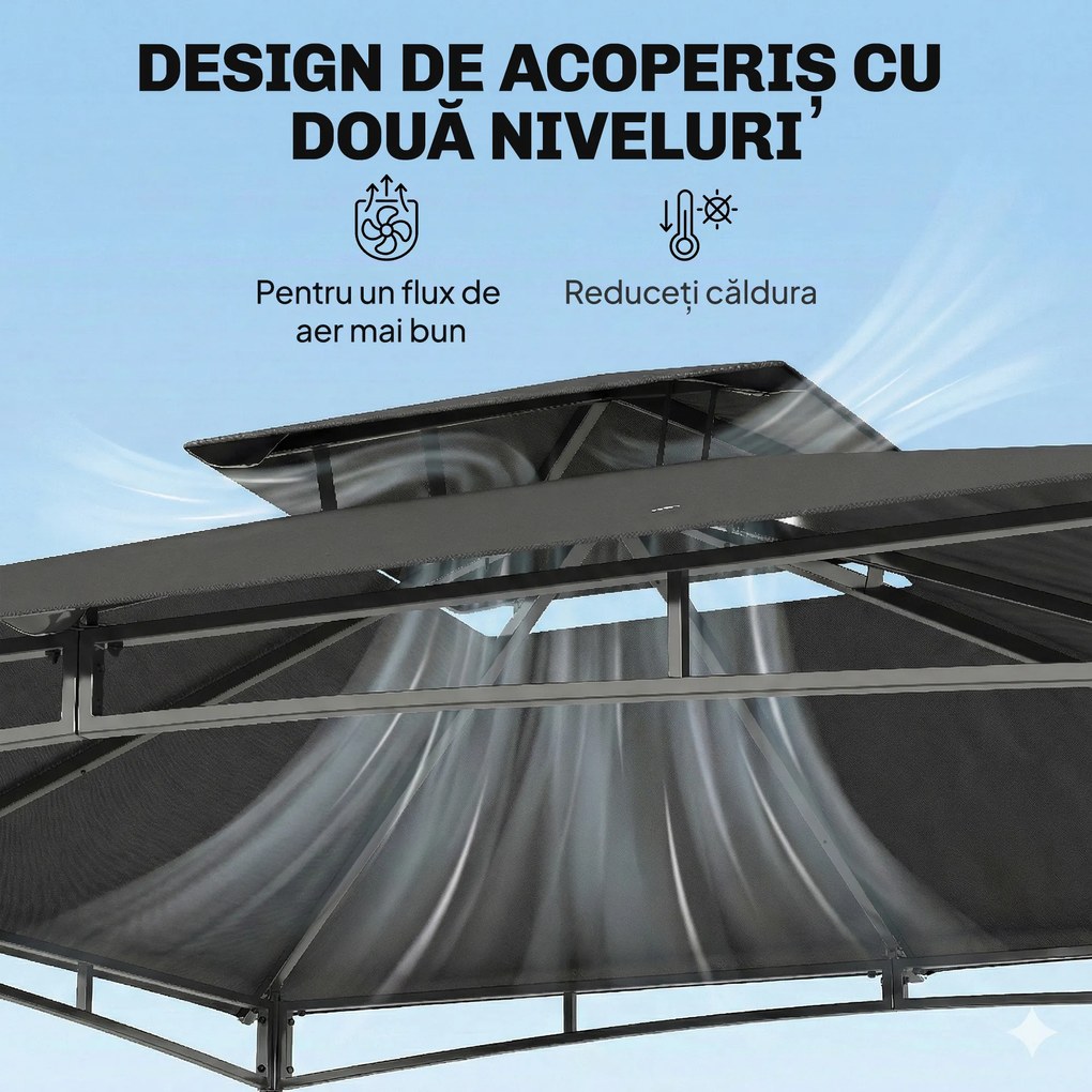 Outsunny Pavilioane robuste, corturi pentru jacuzzi, acoperișuri permanente, foișor | Aosom Romania
