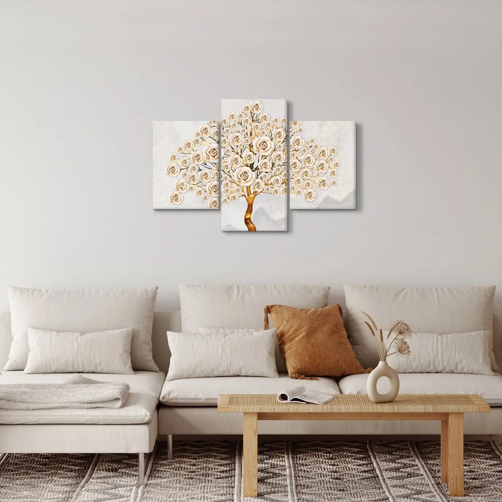 Tablou cu copac cu flori (90x60 cm)