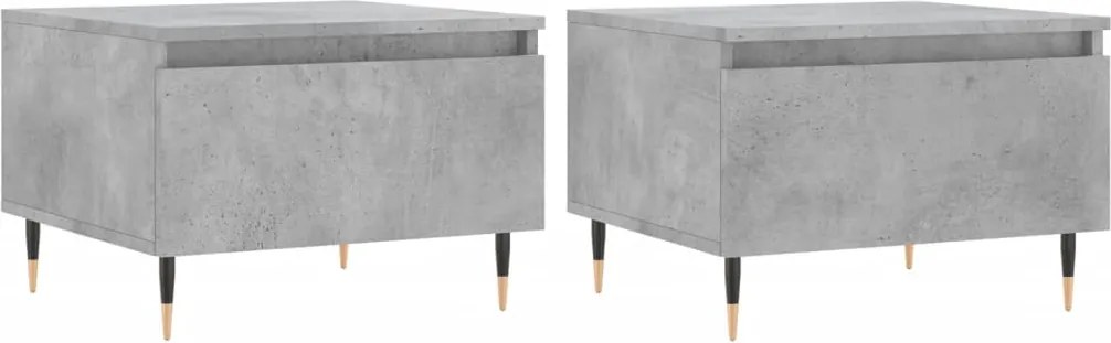 vidaXL Măsuțe de cafea, 2 buc., gri beton, 50x46x35 cm, lemn compozit