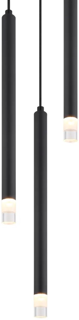 Lustra suspendata design minimalist BLAKE 3L negru
